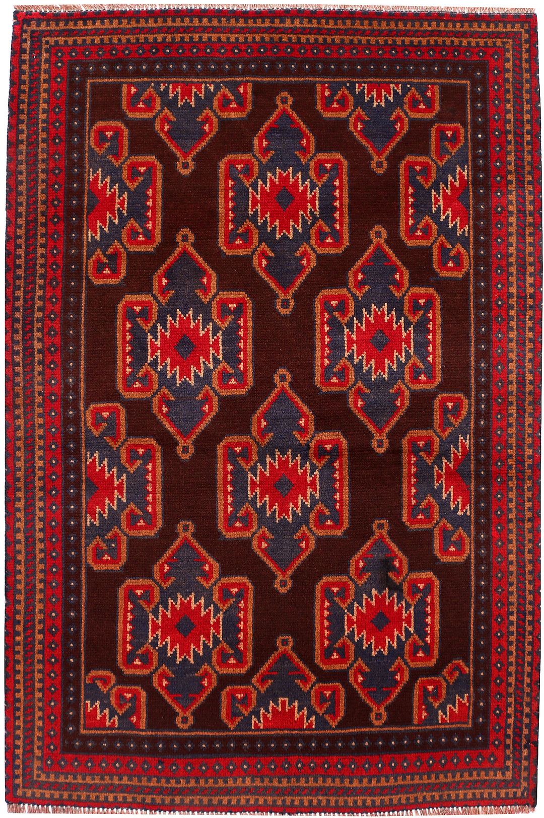 Maroon Baluchi 3' 5 x 5' 3 - No. 54248 - ALRUG Rug Store