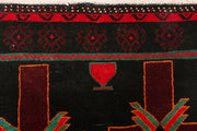 Black Baluchi 3' 7 x 6' 3 - No. 54255 - ALRUG Rug Store