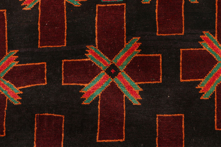 Black Baluchi 3' 7 x 6' 3 - No. 54255 - ALRUG Rug Store
