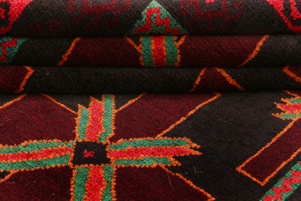 Black Baluchi 3' 7 x 6' 3 - No. 54255 - ALRUG Rug Store