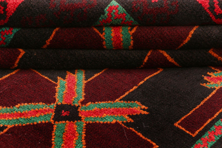 Black Baluchi 3' 7 x 6' 3 - No. 54255 - ALRUG Rug Store