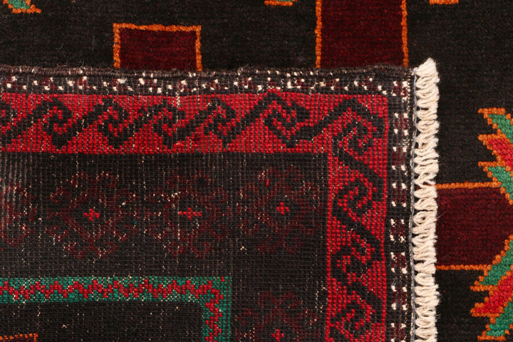 Black Baluchi 3' 7 x 6' 3 - No. 54255 - ALRUG Rug Store