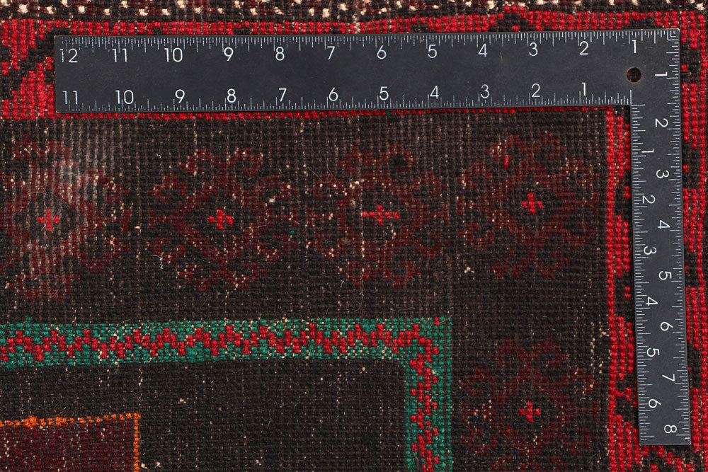Black Baluchi 3' 7 x 6' 3 - No. 54255 - ALRUG Rug Store