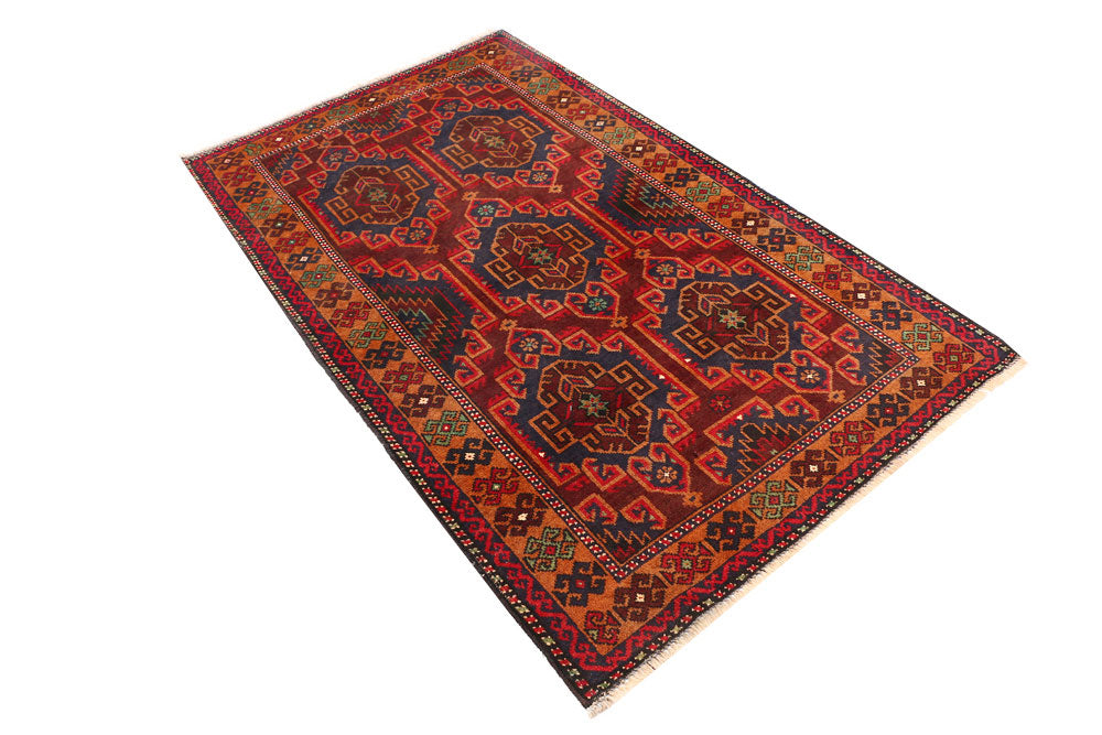 Midnight Blue Baluchi 3' 5 x 5' 9 - No. 54256 - ALRUG Rug Store