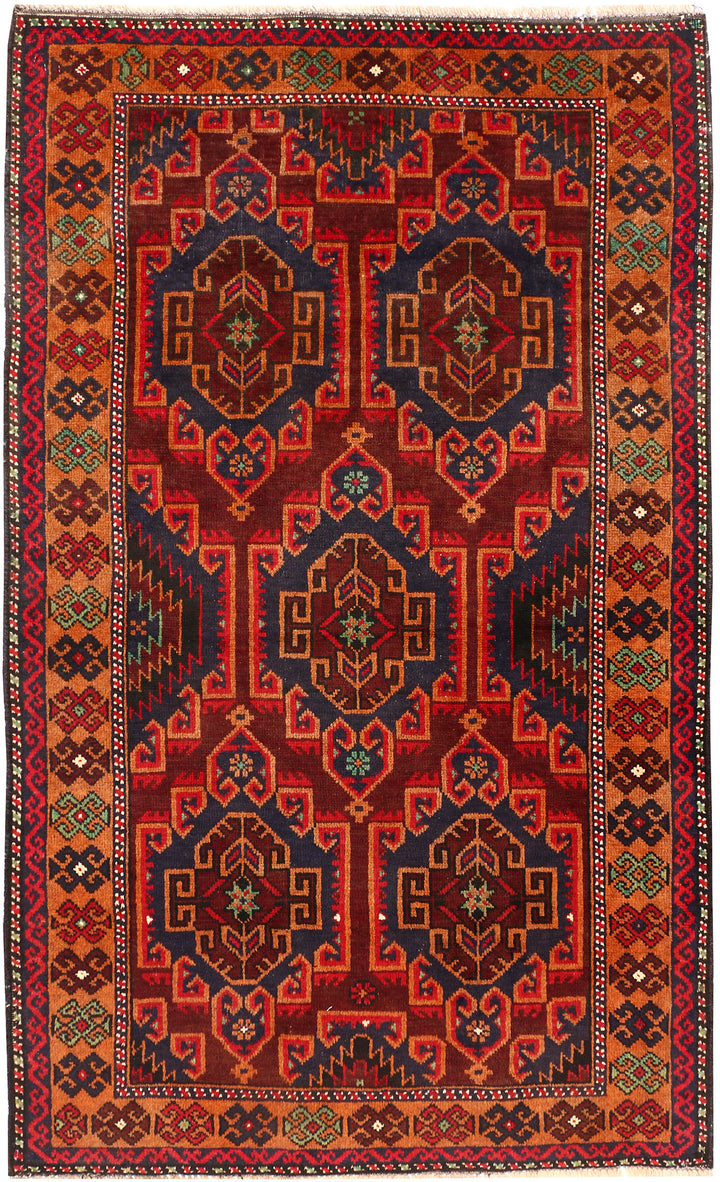 Midnight Blue Baluchi 3' 5 x 5' 9 - No. 54256 - ALRUG Rug Store