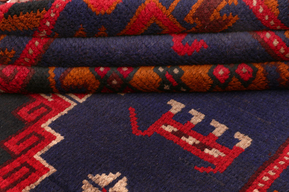 Midnight Blue Baluchi 3' 10 x 5' 10 - No. 54259 - ALRUG Rug Store