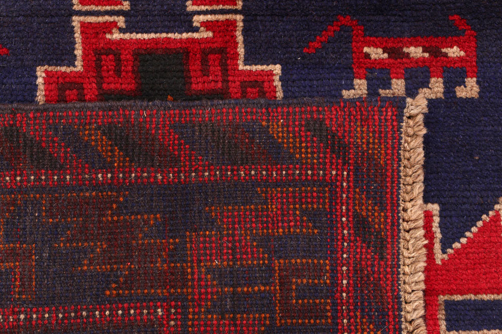 Midnight Blue Baluchi 3' 10 x 5' 10 - No. 54259 - ALRUG Rug Store