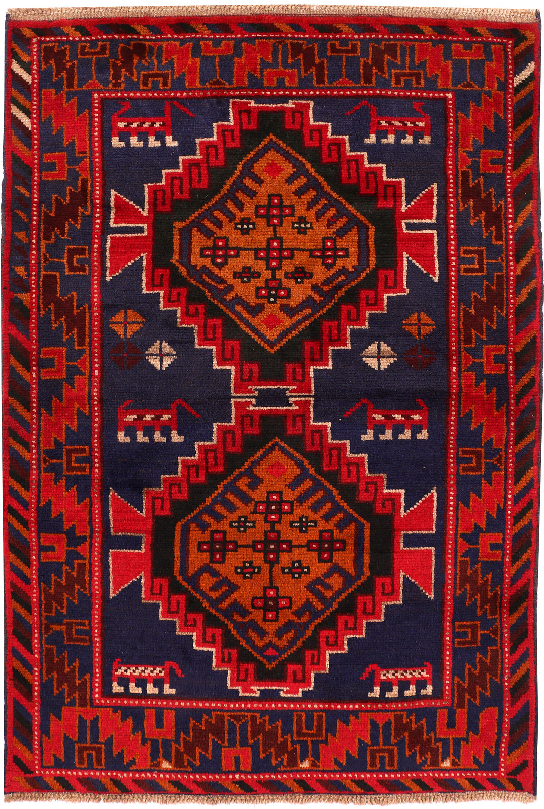 Midnight Blue Baluchi 3' 10 x 5' 10 - No. 54259 - ALRUG Rug Store