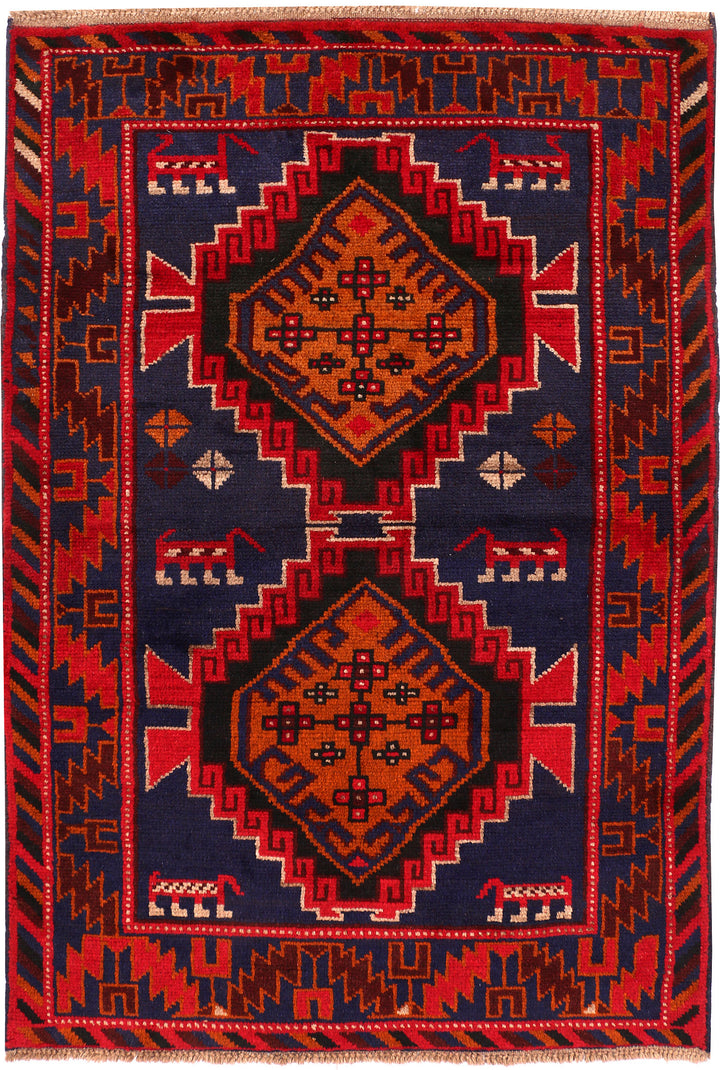 Midnight Blue Baluchi 3' 10 x 5' 10 - No. 54259 - ALRUG Rug Store