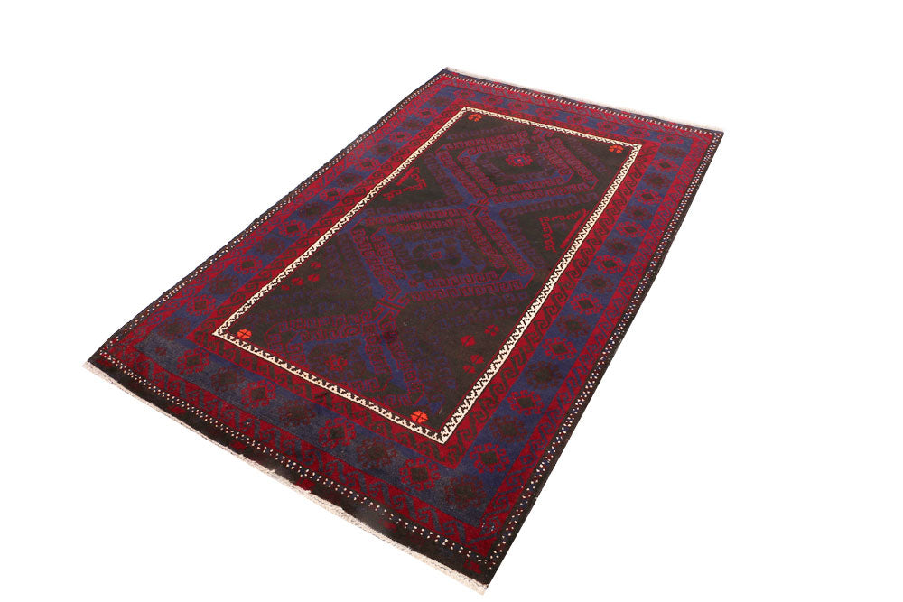 Midnight Blue Baluchi 3' 8 x 5' 10 - No. 54262 - ALRUG Rug Store
