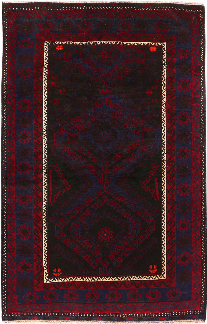 Midnight Blue Baluchi 3' 8 x 5' 10 - No. 54262 - ALRUG Rug Store