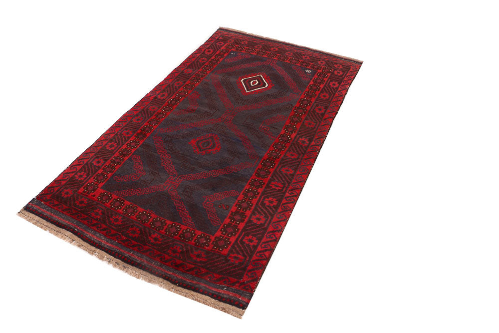 Firebrick Baluchi 3' 4 x 5' 8 - No. 54266 - ALRUG Rug Store