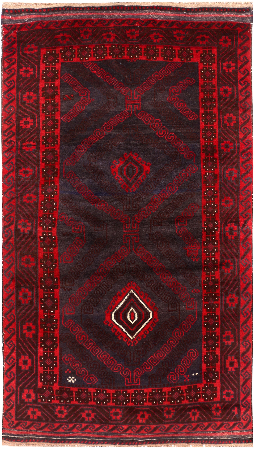 Firebrick Baluchi 3' 4 x 5' 8 - No. 54266 - ALRUG Rug Store