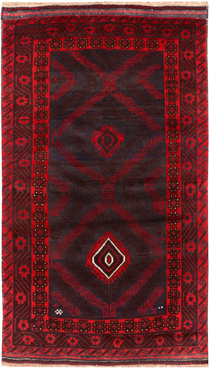 Firebrick Baluchi 3' 4 x 5' 8 - No. 54266 - ALRUG Rug Store