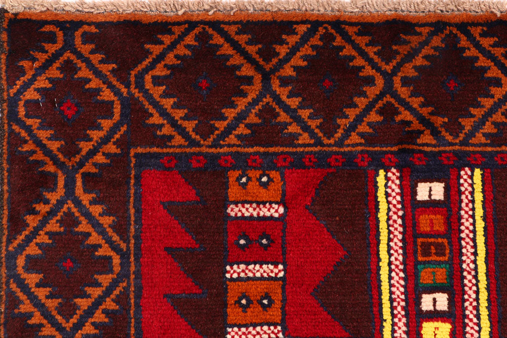 Multi Colored Baluchi 3' 4 x 6' 2 - No. 54268 - ALRUG Rug Store