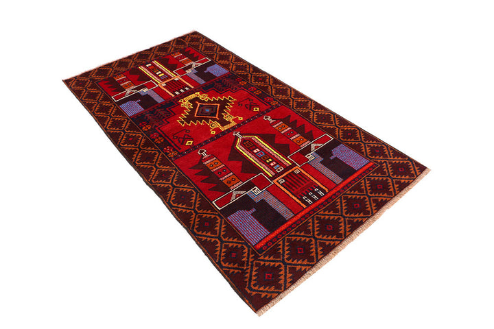 Multi Colored Baluchi 3' 4 x 6' 2 - No. 54268 - ALRUG Rug Store