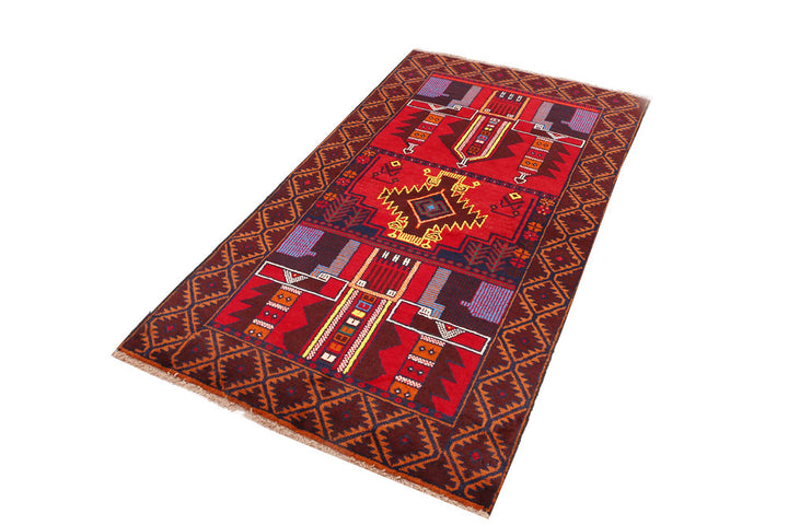 Multi Colored Baluchi 3' 4 x 6' 2 - No. 54268 - ALRUG Rug Store
