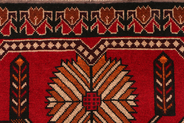 Firebrick Baluchi 3' 5 x 6' 4 - No. 54269 - ALRUG Rug Store