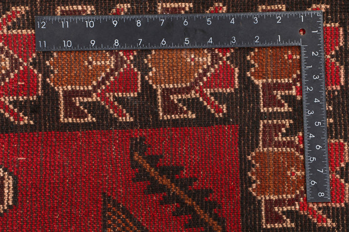 Firebrick Baluchi 3' 5 x 6' 4 - No. 54269 - ALRUG Rug Store
