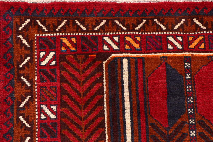 Firebrick Baluchi 3' 7 x 6' - No. 54273 - ALRUG Rug Store