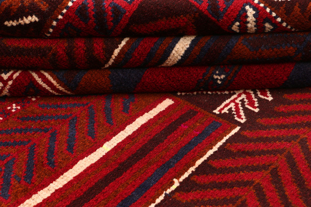 Firebrick Baluchi 3' 7 x 6' - No. 54273 - ALRUG Rug Store