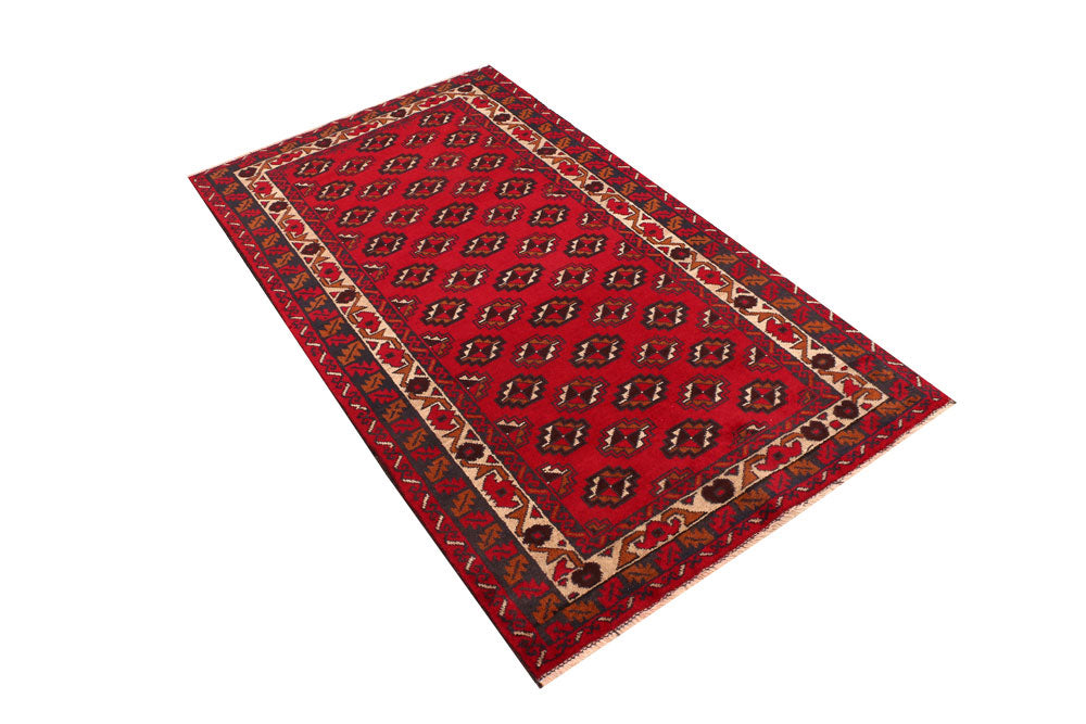 Firebrick Baluchi 3' 3 x 5' 10 - No. 54275 - ALRUG Rug Store