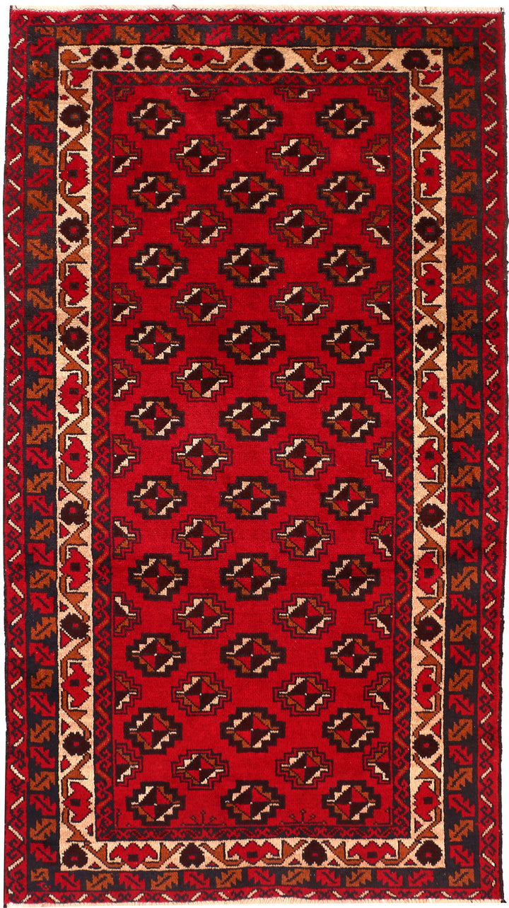 Firebrick Baluchi 3' 3 x 5' 10 - No. 54275 - ALRUG Rug Store