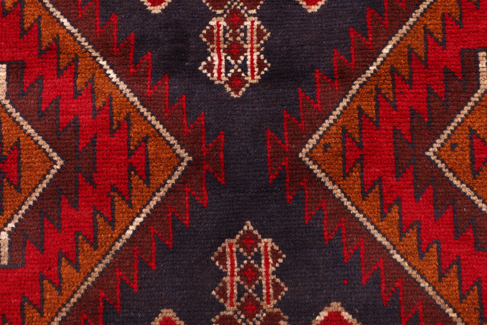 Firebrick Baluchi 3' 6 x 6' 4 - No. 54282 - ALRUG Rug Store