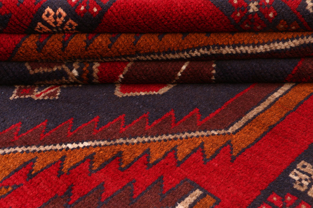 Firebrick Baluchi 3' 6 x 6' 4 - No. 54282 - ALRUG Rug Store