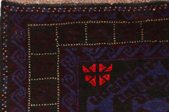 Dark Slateblue Baluchi 3' 5 x 5' 9 - No. 54284 - ALRUG Rug Store