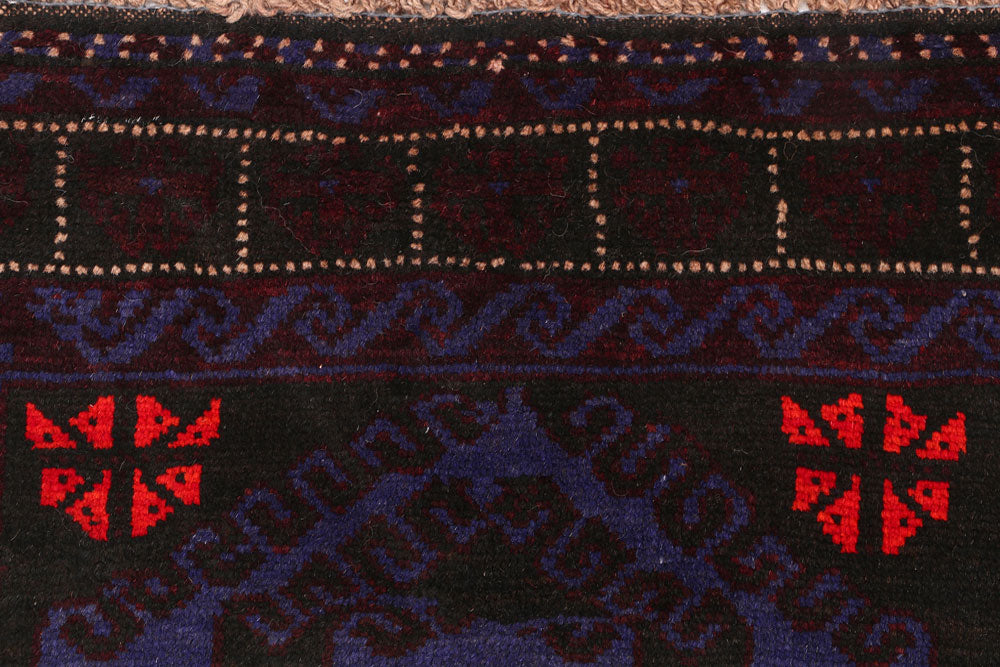 Dark Slateblue Baluchi 3' 5 x 5' 9 - No. 54284 - ALRUG Rug Store