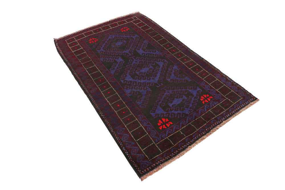 Dark Slateblue Baluchi 3' 5 x 5' 9 - No. 54284 - ALRUG Rug Store