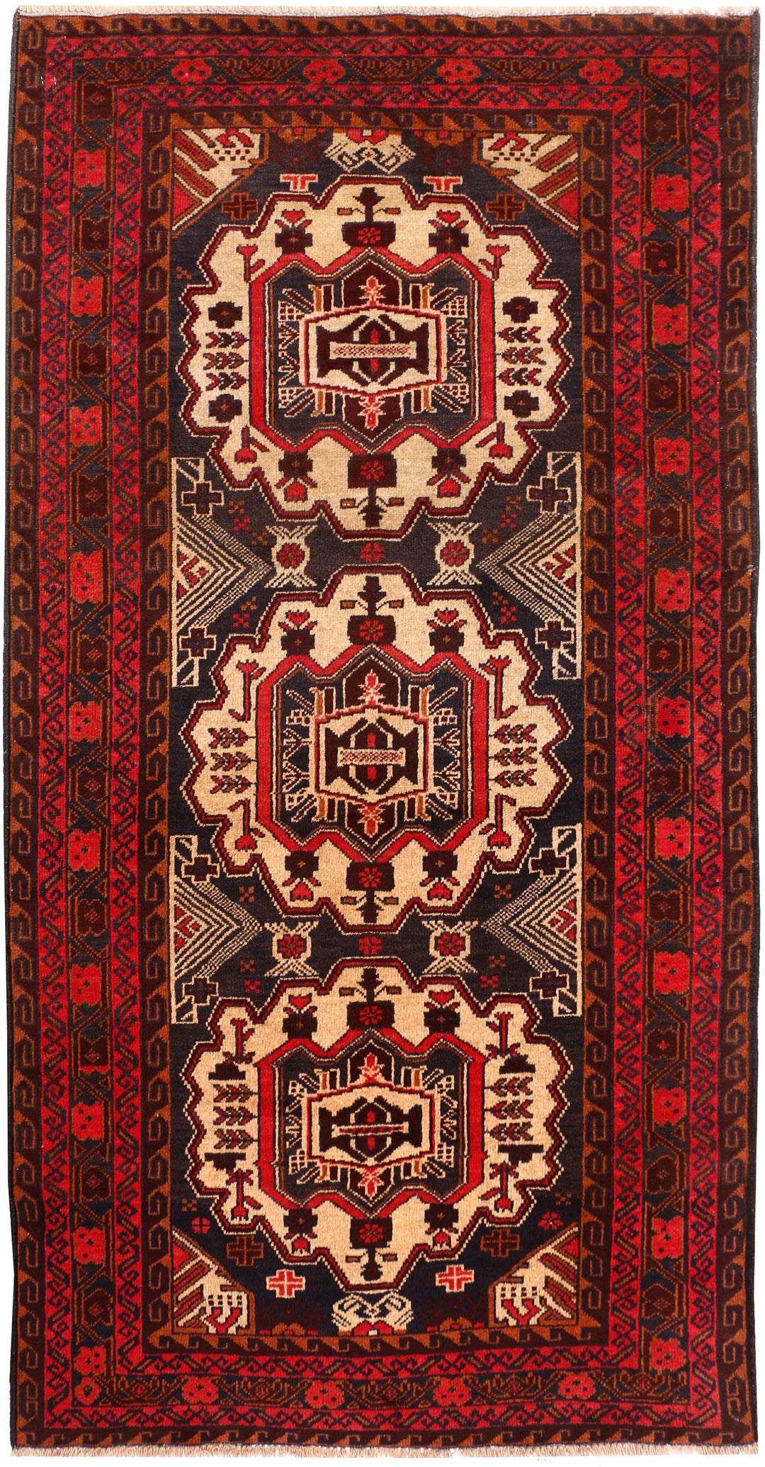 Multi Colored Baluchi 3' 4 x 6' 8 - No. 54289 - ALRUG Rug Store