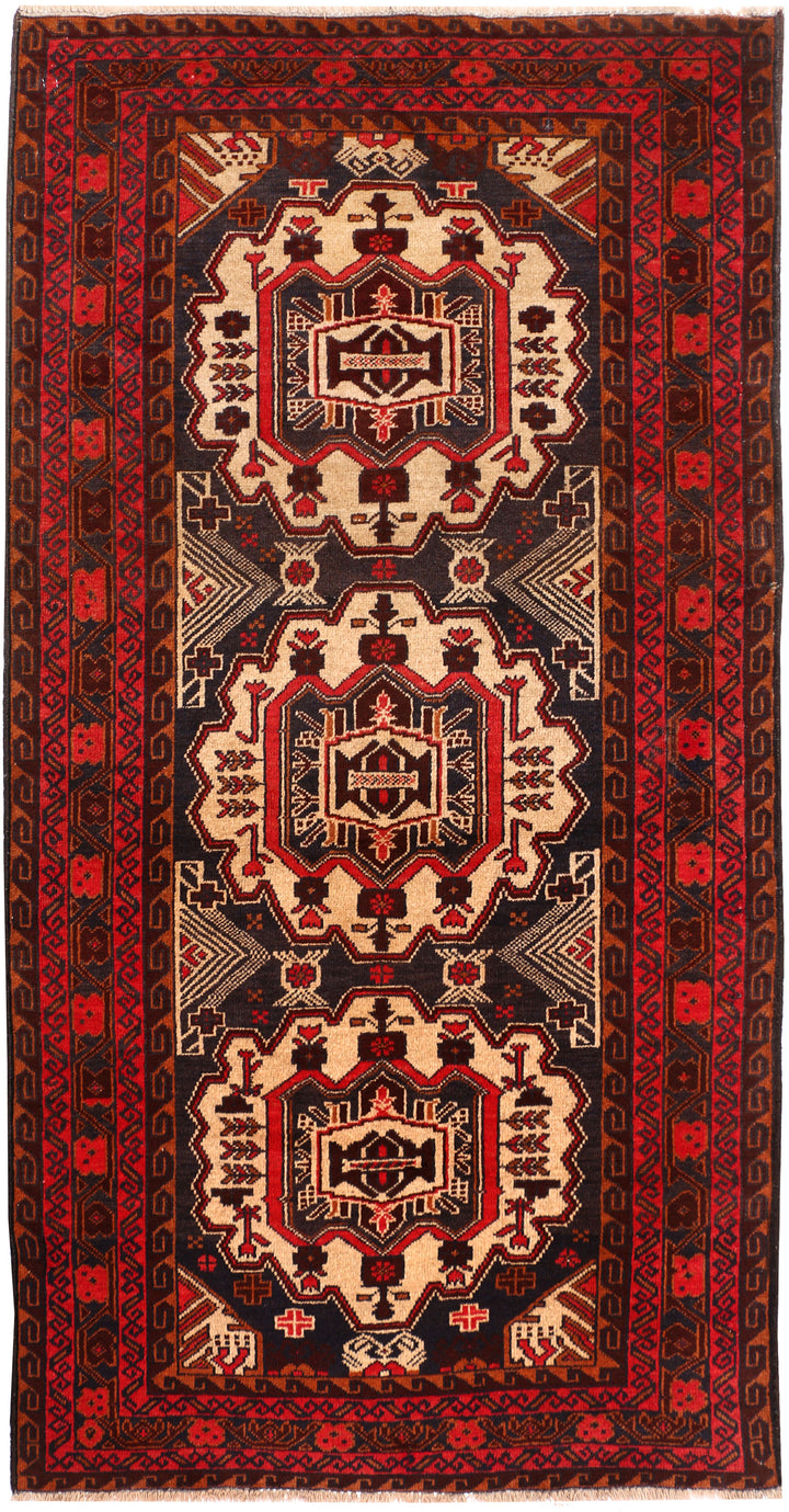 Multi Colored Baluchi 3' 4 x 6' 8 - No. 54289 - ALRUG Rug Store