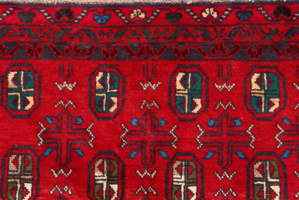 Firebrick Baluchi 3' 7 x 5' 10 - No. 54291 - ALRUG Rug Store