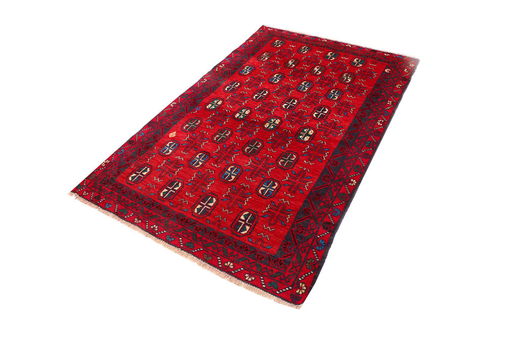 Firebrick Baluchi 3' 7 x 5' 10 - No. 54291 - ALRUG Rug Store