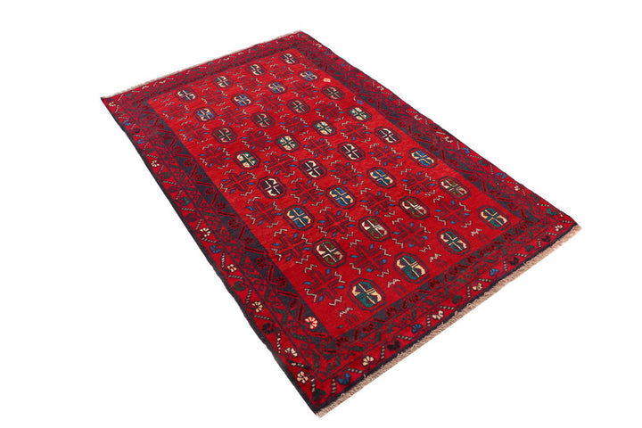 Firebrick Baluchi 3' 7 x 5' 10 - No. 54291 - ALRUG Rug Store