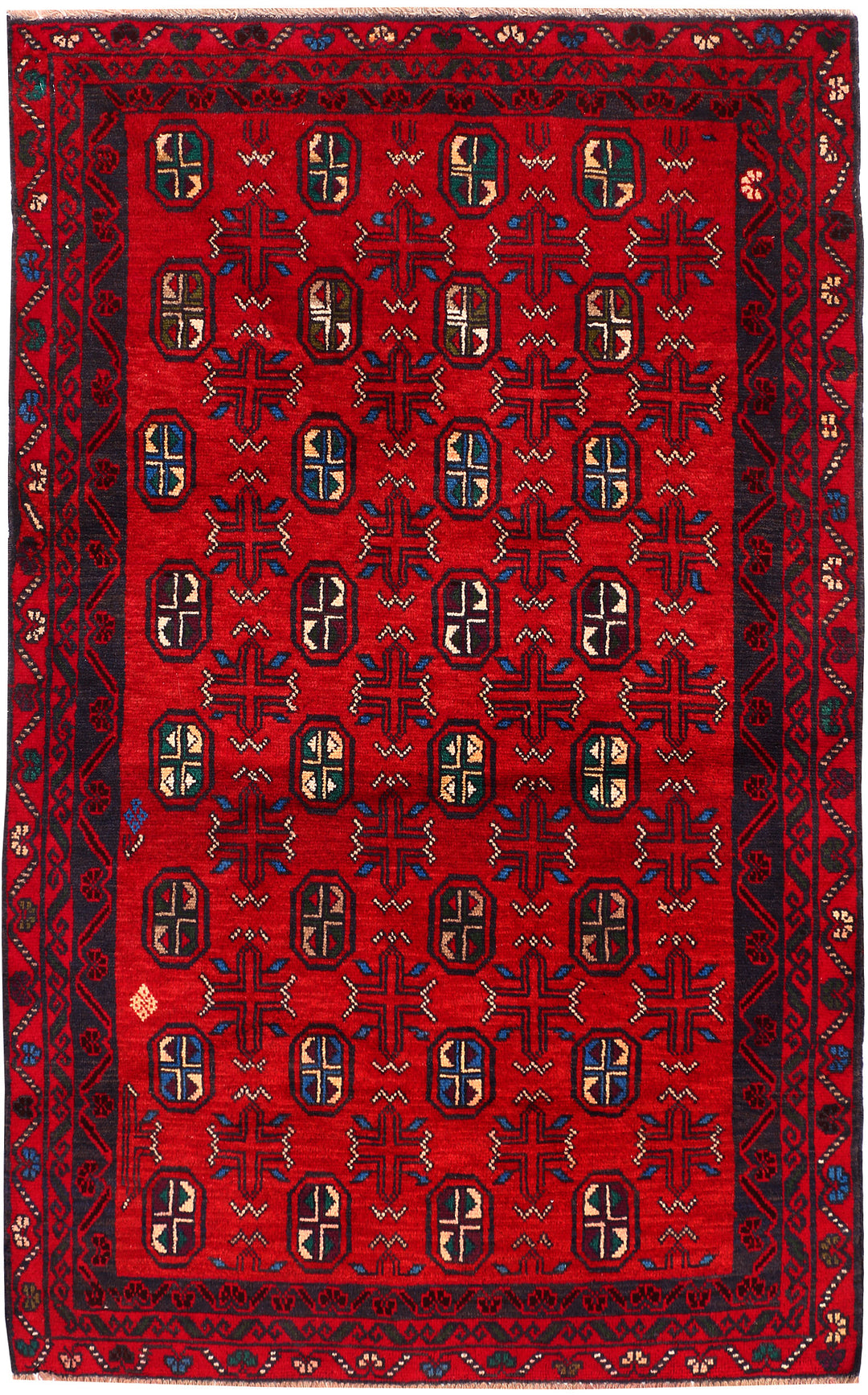 Firebrick Baluchi 3' 7 x 5' 10 - No. 54291 - ALRUG Rug Store