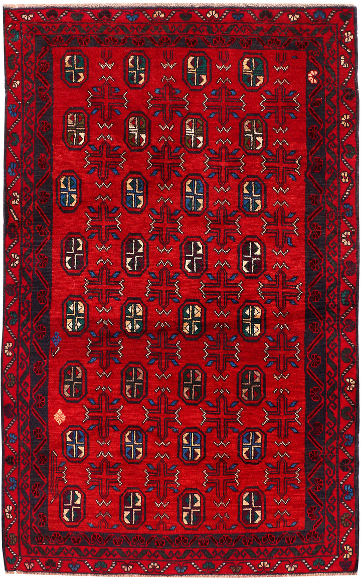 Firebrick Baluchi 3' 7 x 5' 10 - No. 54291 - ALRUG Rug Store