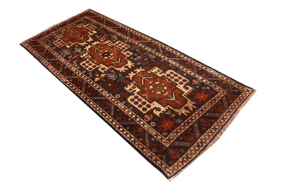 Multi Colored Baluchi 3' 2 x 6' 9 - No. 54296 - ALRUG Rug Store