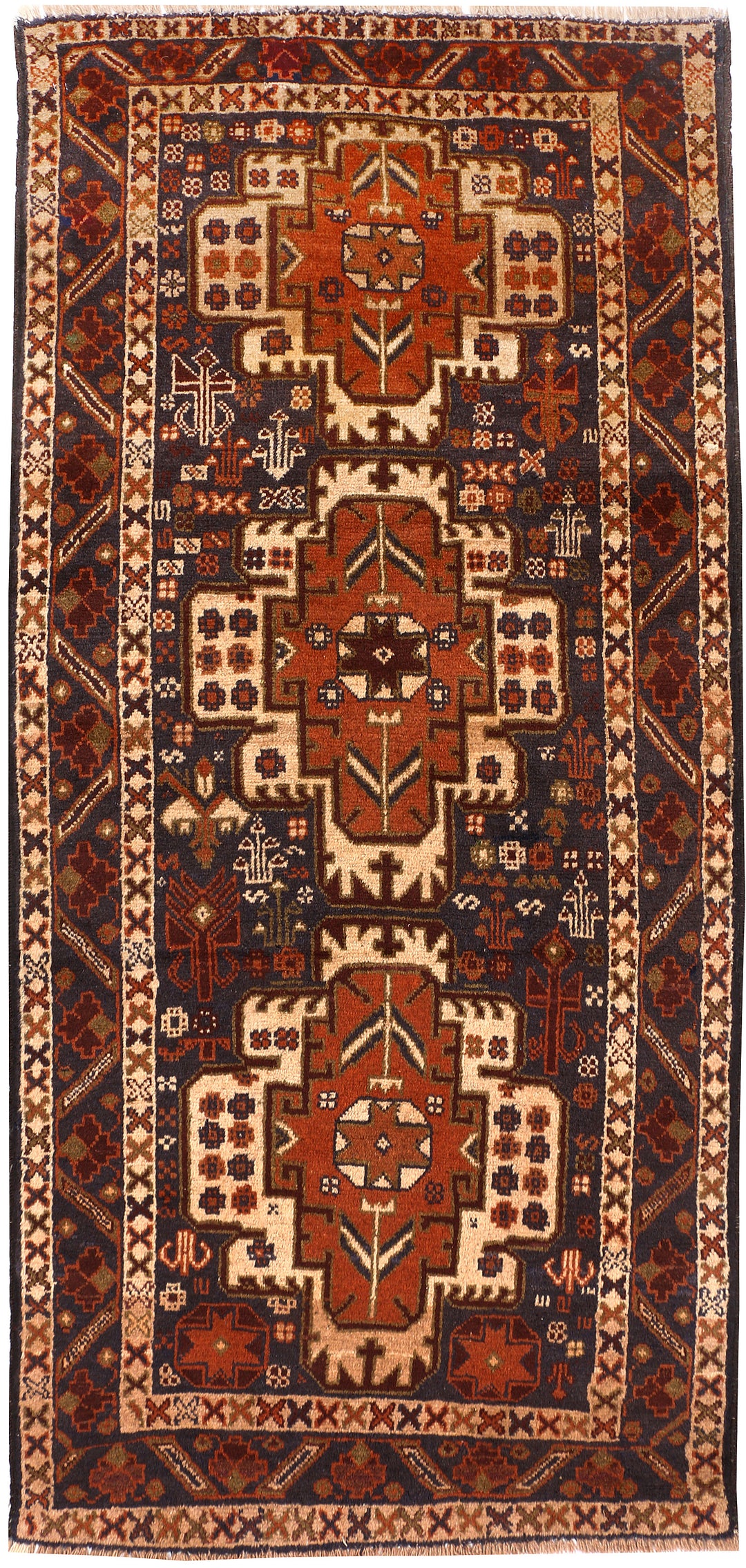 Multi Colored Baluchi 3' 2 x 6' 9 - No. 54296 - ALRUG Rug Store
