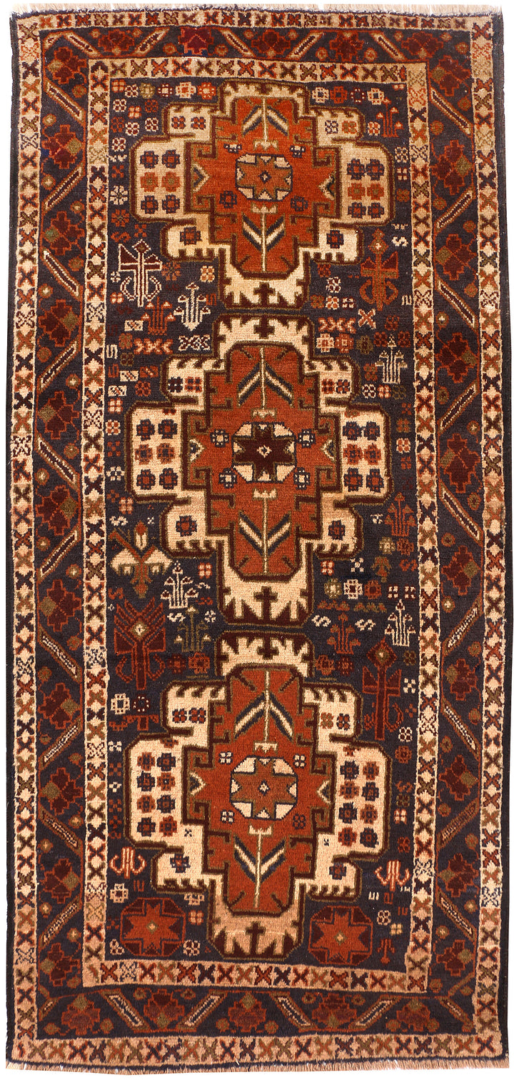 Multi Colored Baluchi 3' 2 x 6' 9 - No. 54296 - ALRUG Rug Store