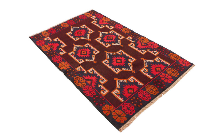 Maroon Baluchi 3' 8 x 5' 11 - No. 54421 - ALRUG Rug Store