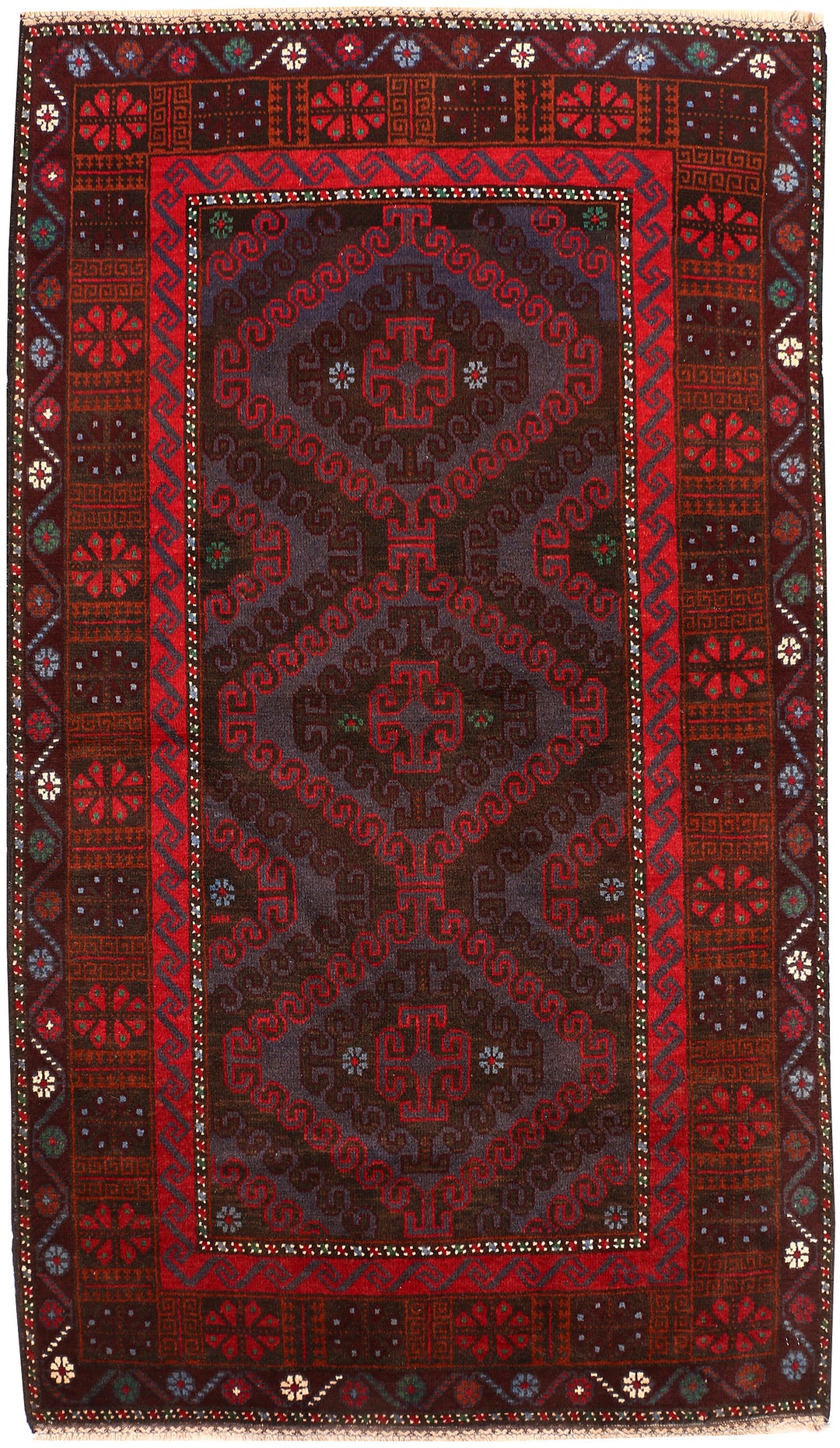 Multi Colored Baluchi 3' 7 x 6' 2 - No. 54422 - ALRUG Rug Store