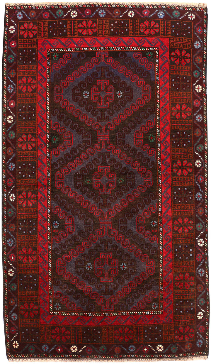 Multi Colored Baluchi 3' 7 x 6' 2 - No. 54422 - ALRUG Rug Store