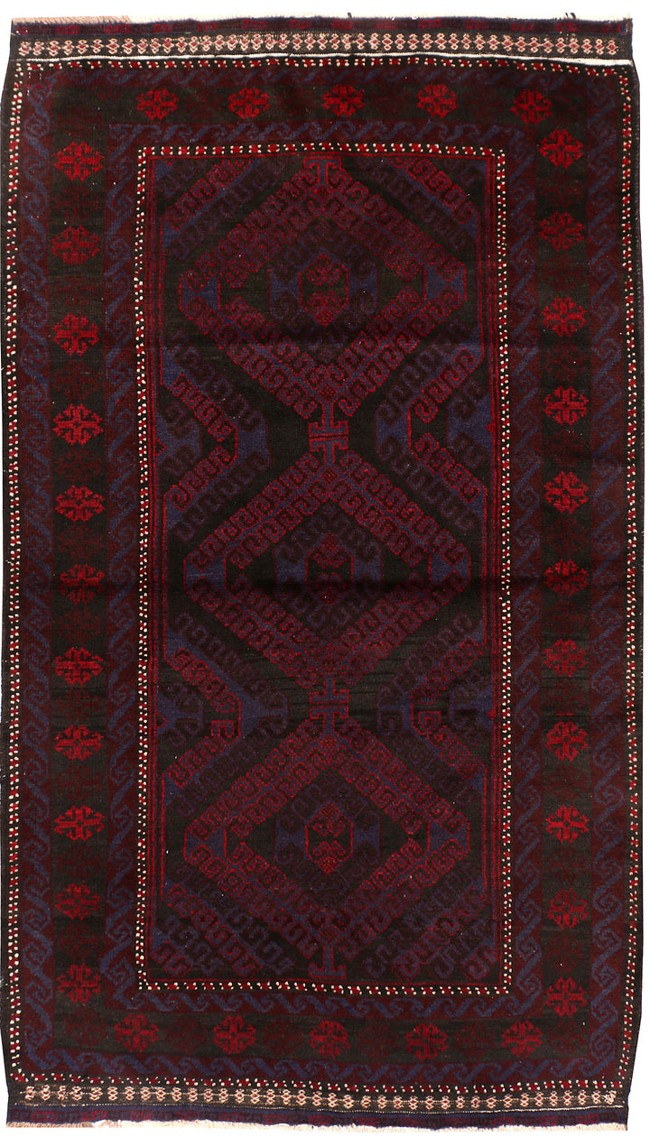 Multi Colored Baluchi 3' 7 x 5' 10 - No. 54423 - ALRUG Rug Store