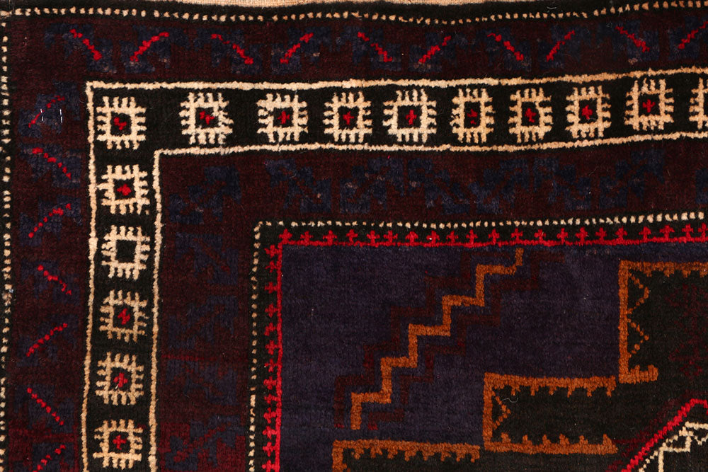 Midnight Blue Baluchi 3' 8 x 5' 9 - No. 54427 - ALRUG Rug Store