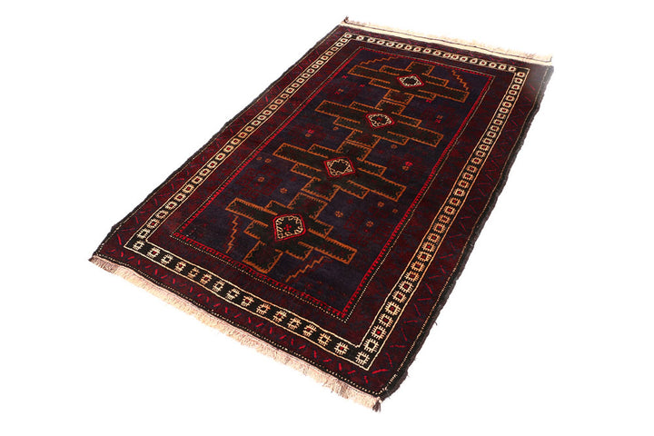 Midnight Blue Baluchi 3' 8 x 5' 9 - No. 54427 - ALRUG Rug Store