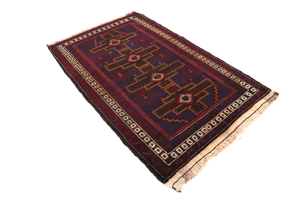 Midnight Blue Baluchi 3' 8 x 5' 9 - No. 54427 - ALRUG Rug Store