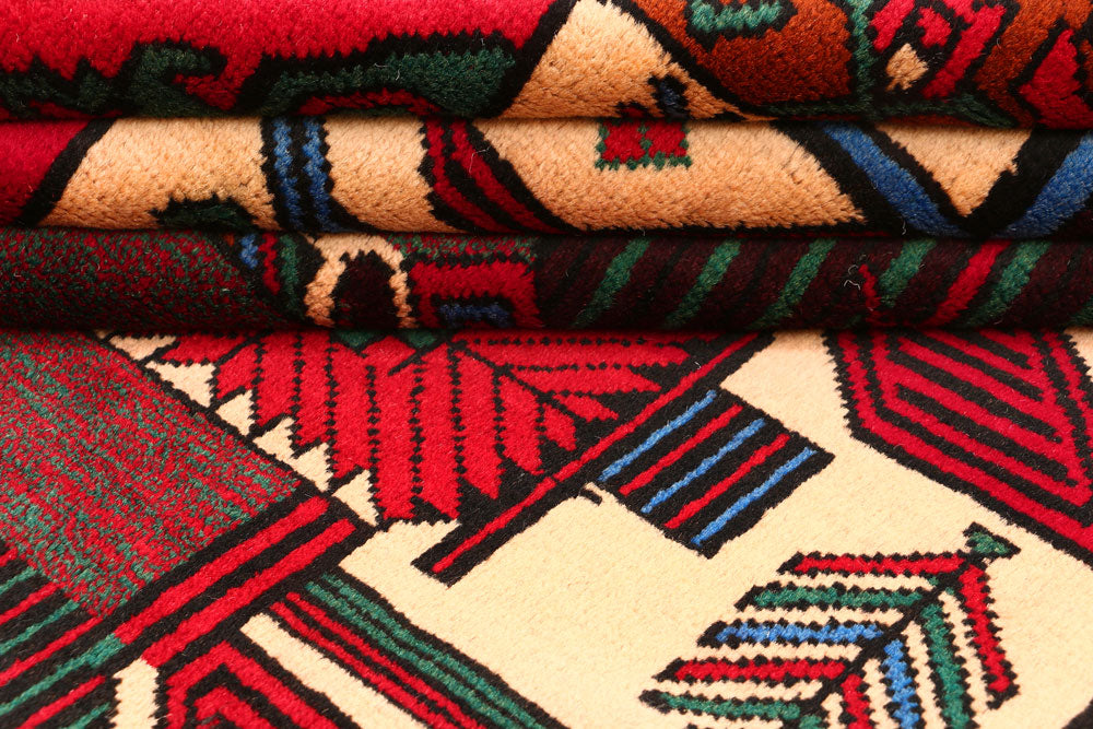 Multi Colored Baluchi 3' 7 x 6' - No. 54429 - ALRUG Rug Store